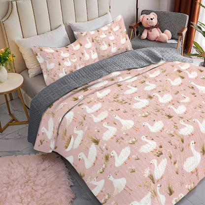 Shineful All Season Quilt 3-Piece Set Goosey Dreams