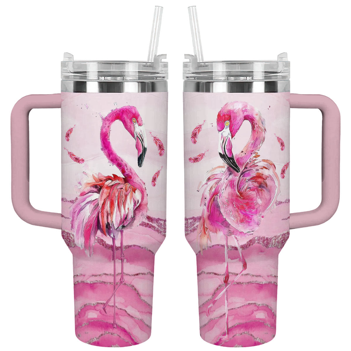 Shineful Tumbler Feathered Flamingo Harmony