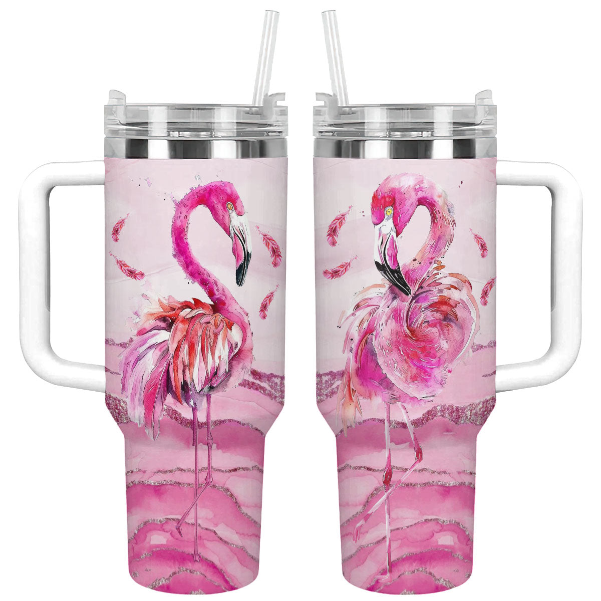 Shineful Tumbler Feathered Flamingo Harmony