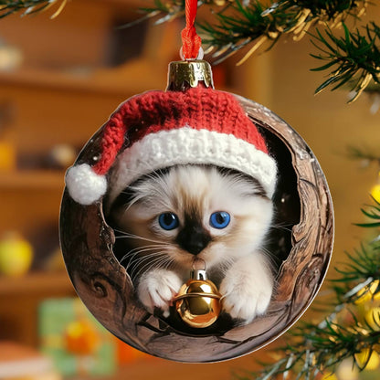 Shineful Acrylic Ornament Kitty Christmas