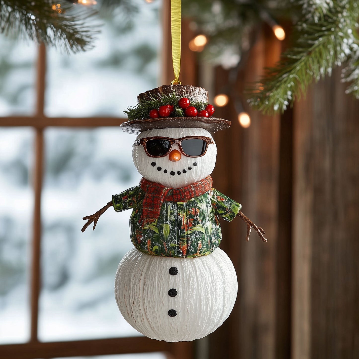 Shineful 2D Acrylic Ornament - Coconut Snowman