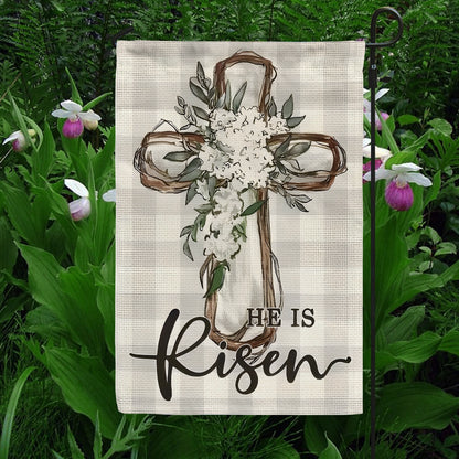 Shineful Garden Flag 12" x 18" Floral Faith Easter