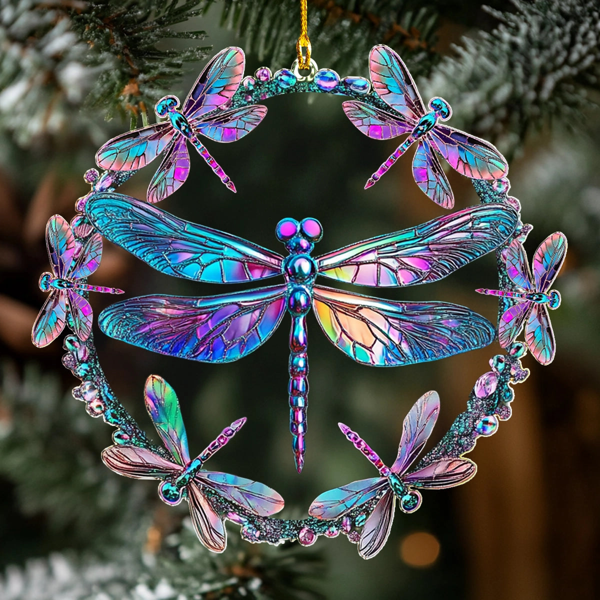 Shineful 2D Acrylic Ornament Celestial Dragonfly Harmony