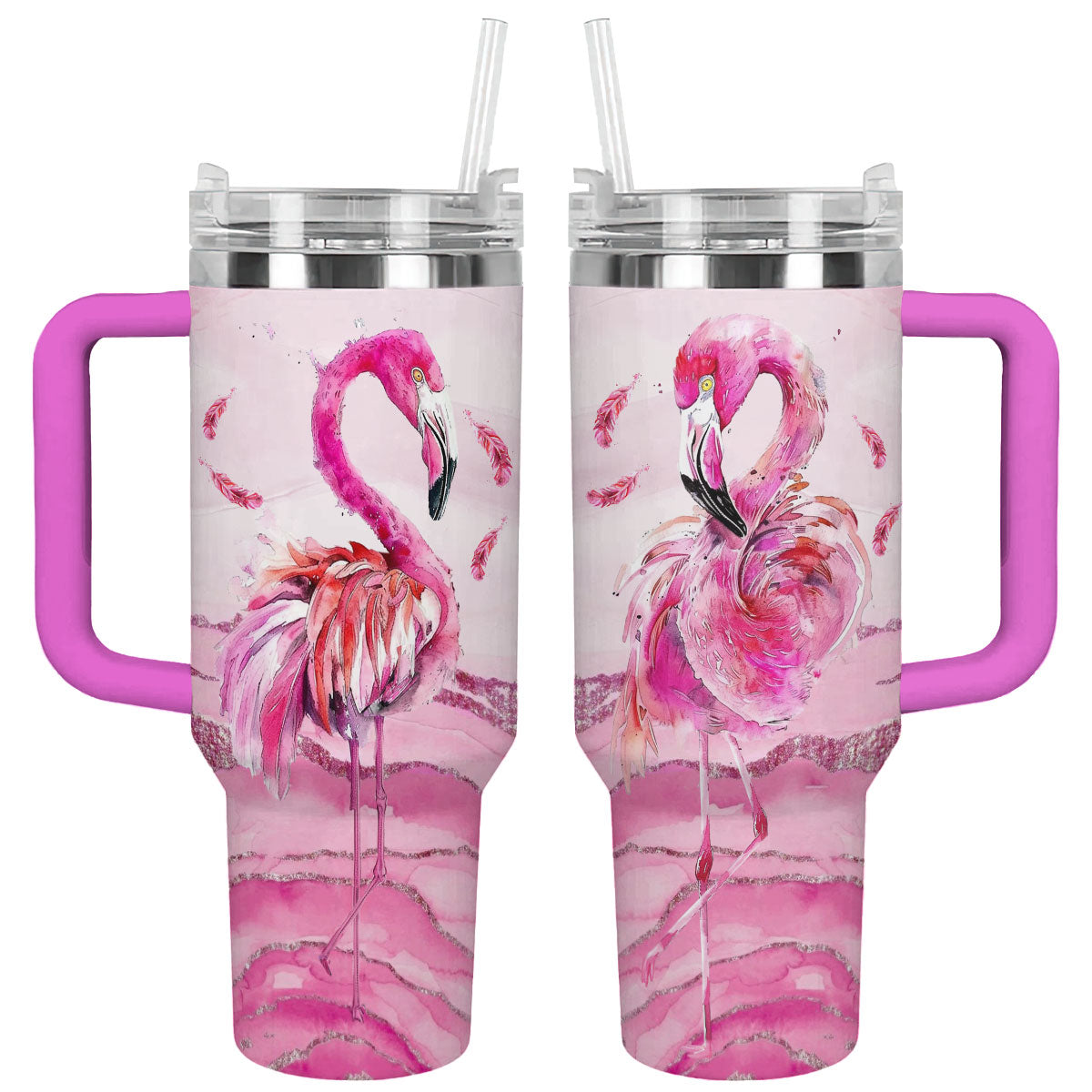 Shineful Tumbler Feathered Flamingo Harmony