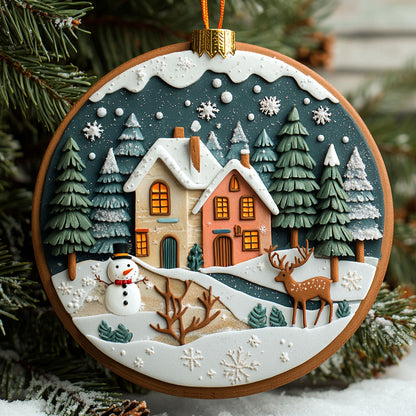 Shineful 2D Acrylic Ornament Peaceful Winter