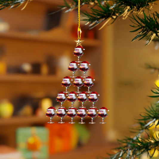 Shineful Acrylic Ornament Cheersmas Tree Wine Glass