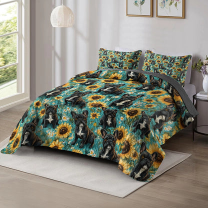 Shineful All Season Quilt 3-Piece Set -  Frenchie Sunshine Dreams