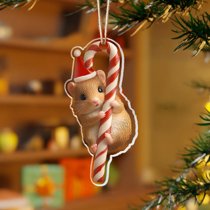 Shineful 2D Acrylic Ornament - Hamster Holiday Spirit Collection