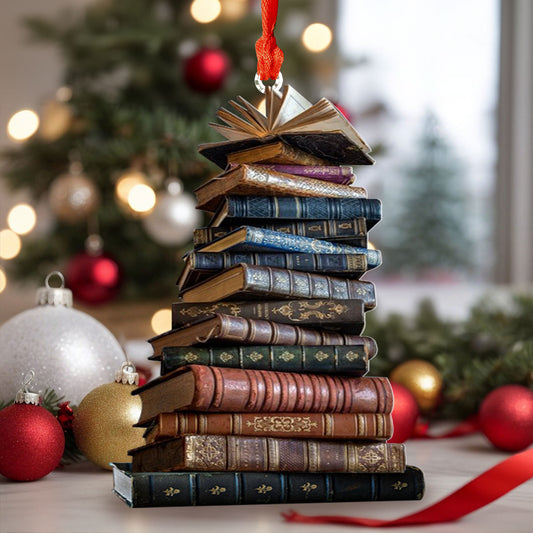 Shineful 2D Acrylic Ornament - Tower of Books