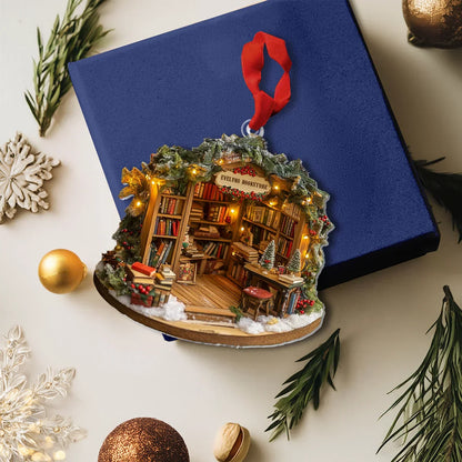 Shineful 2D Acrylic Personalized Ornament Mini Bookshop Wonderland