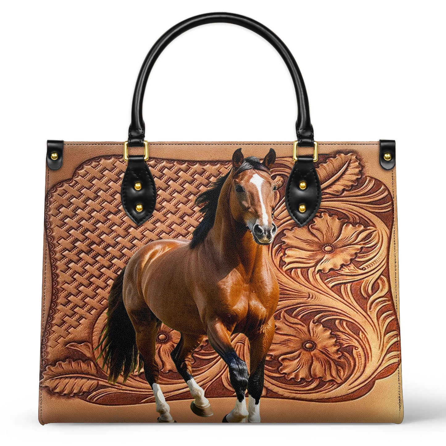 Glänzende Ledertasche Horse Spirit