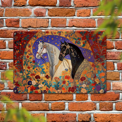 Shineful 2D Metal Sign Regal Equestrian Elegance