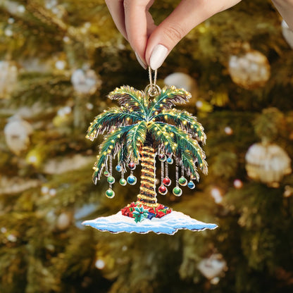 Shineful 2D Acrylic Ornament - Festive Christmas Palm