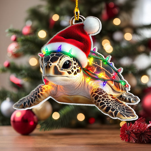 Shineful 2D Acrylic Ornament Christmas Sea Turtle