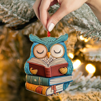 Shineful 2D Acrylic Ornament Sleepy Scholar Owl