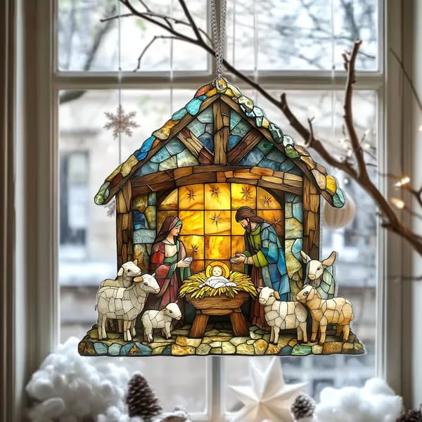 Shineful 2D Acrylic Ornament - Nativity Jesus Christ