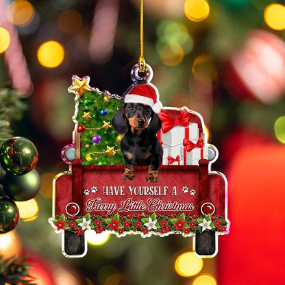 Shineful 2D Acrylic Ornament Merry Dachshund