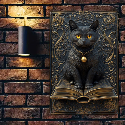 Shineful 2D Metal Sign Mystic Black Cat