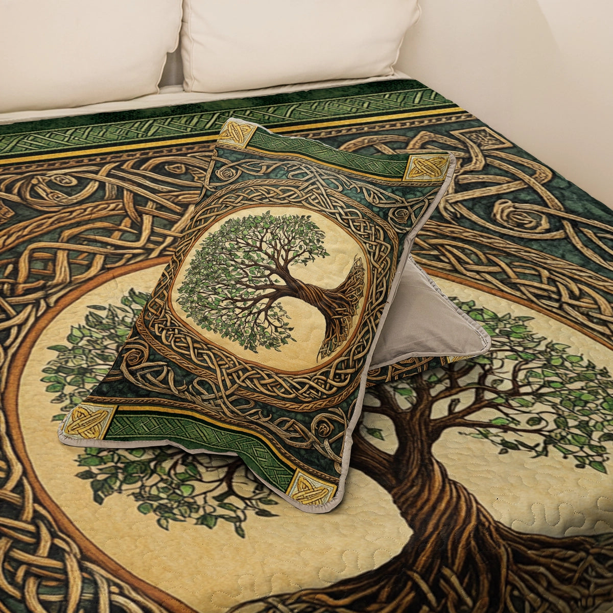 Shineful All Season Quilt 3-Piece Set The Eternal Celtic Tree of Life