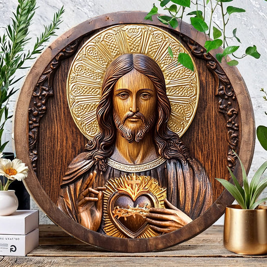 Shineful 2D Wooden Plaque, Hanging Decor, Door Sign - Easter God Blessing