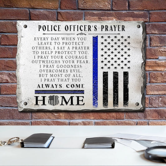 Shineful 2D Metal Sign Police Prayer Shield