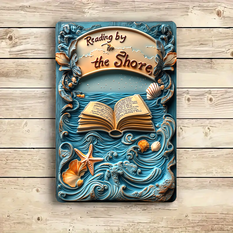 Shineful 2D Metal Sign Literary Beach Escape