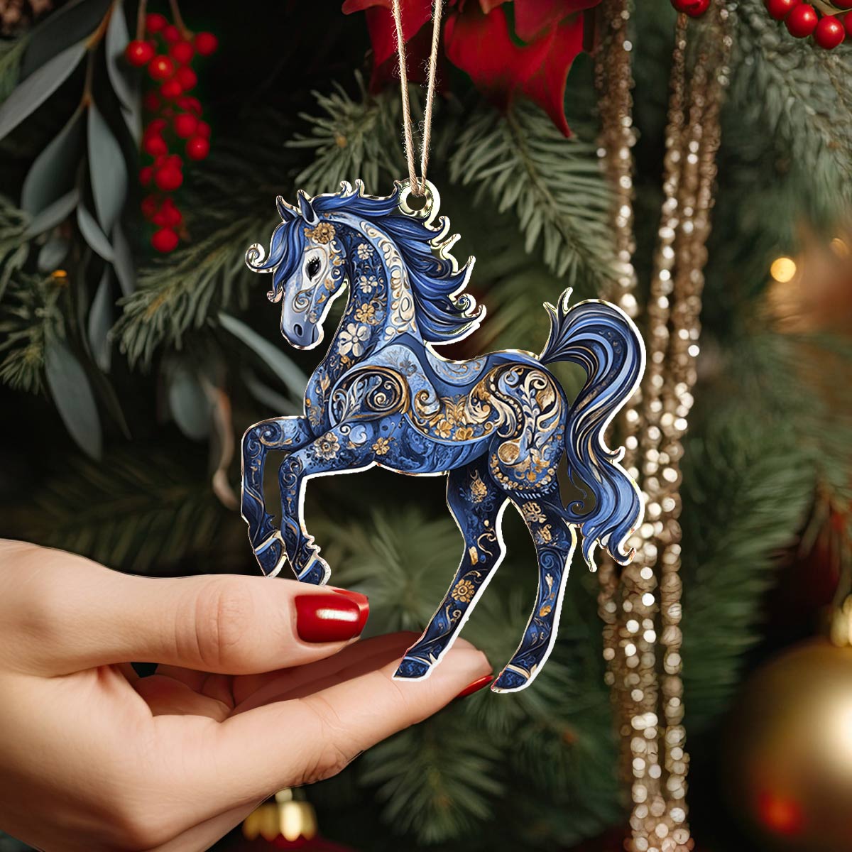 Shineful 2D Acrylic Ornament Majestic Blues