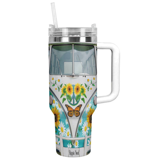 Hippie 40 Oz Shineful™ Tumbler Flower Power Tl10 40Oz