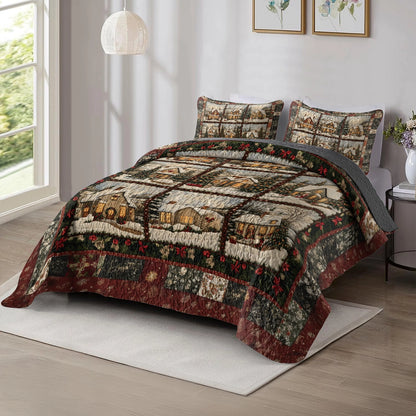 Shineful All Season Quilt 3-Piece Set - Winter Village