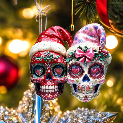 Shineful 2D Acrylic Ornament Pretty Chistmas Sugar Skulls Love