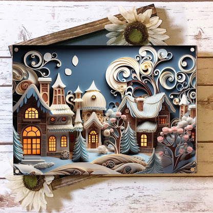 Shineful 2D Metal Sign Wintertime