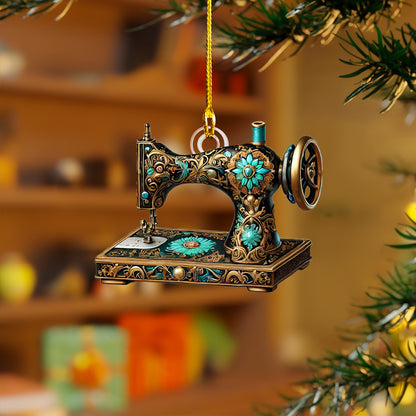 Shineful 2D Acrylic Ornament Vintage Sewing Machine