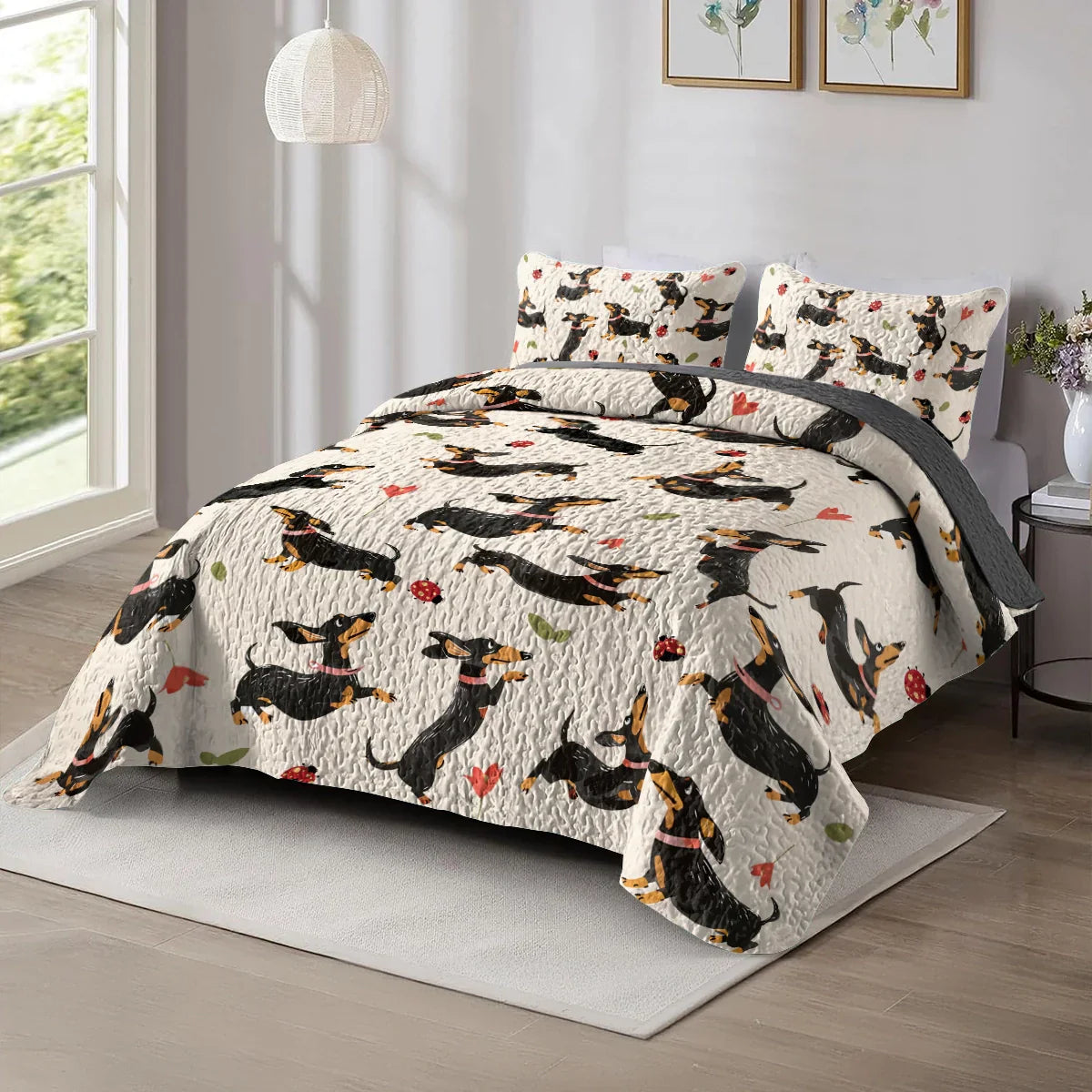 Shineful All Season Quilt 3-Piece Set Doxie Delight