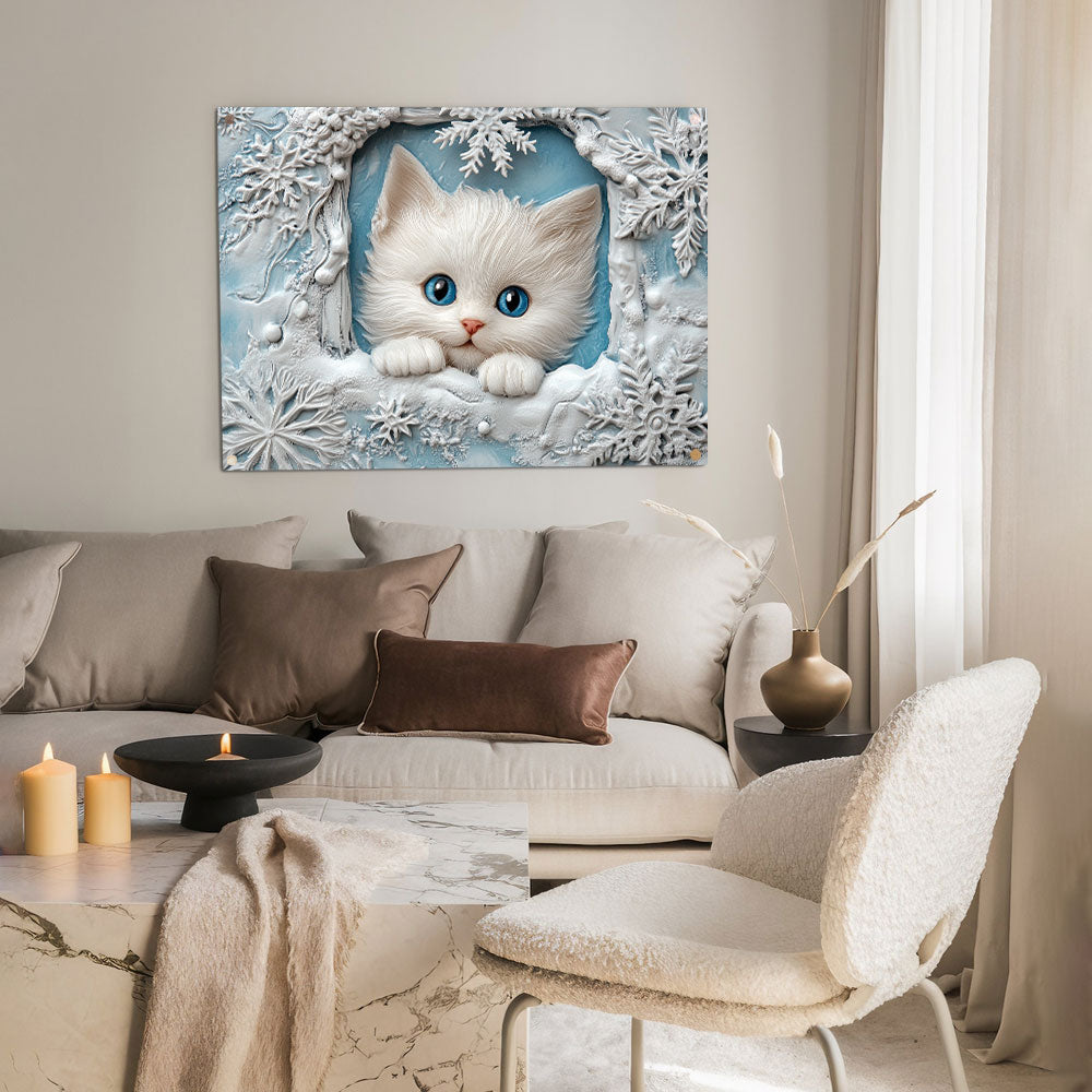 Shineful 2D Metal Sign Frosted Feline