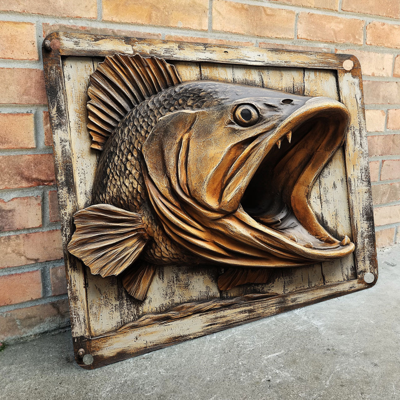 Shineful 2D Metal Sign Majestic Largemouth Bass