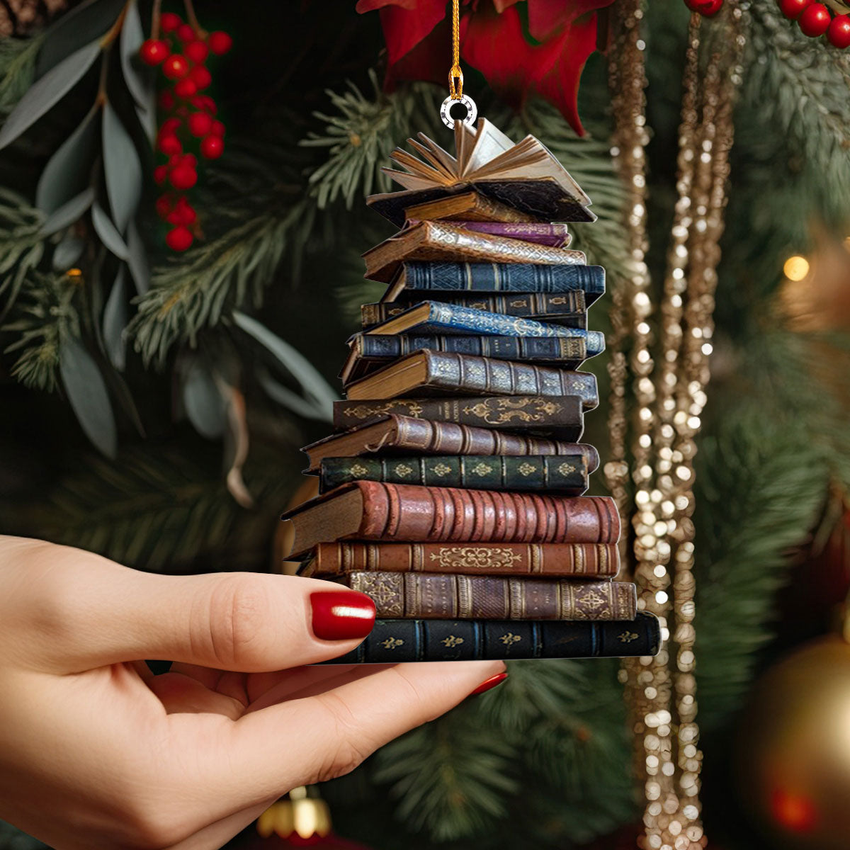 Shineful 2D Acrylic Ornament - Tower of Books