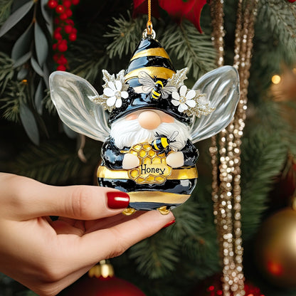 Shineful 2D Acrylic Ornament Bee Gnome Sweet Buzz of the Holidays