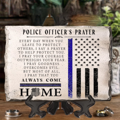 Shineful 2D Wooden Plaque, Hanging Decor, Door Sign - Police Prayer Shield