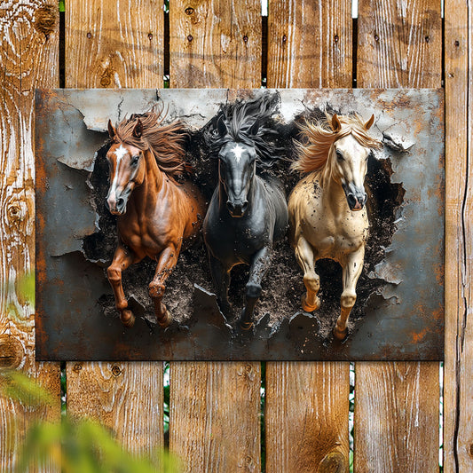 Shineful 2D Metal Sign Galloping Spirit