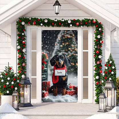 Shineful Door Cover Santa’s Loyal Pup