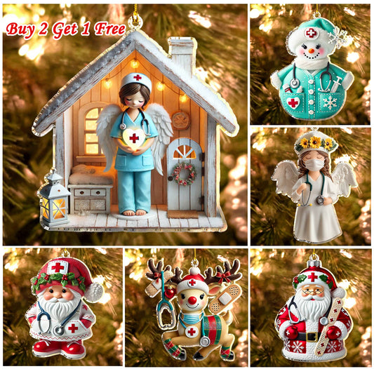 Shineful Acrylic Ornament Happy Christmas Nurse