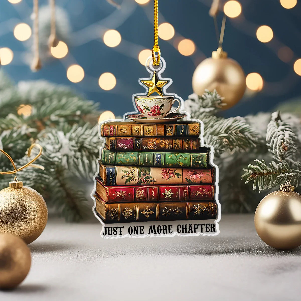 Shineful Acrylic Ornament Booklover's Delight