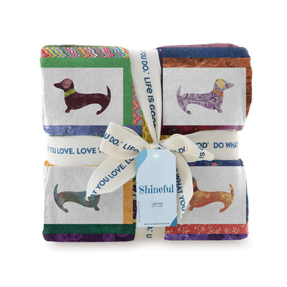 Shineful Fleece Blanket Dachshund Friends