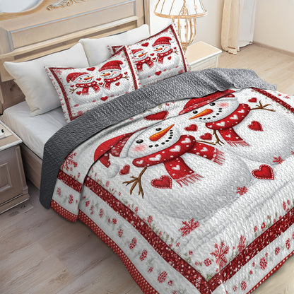 Shineful All Season Quilt 3-Piece Set Frosty Love