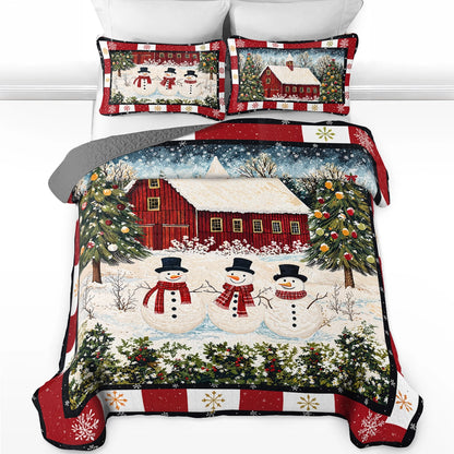 Shineful All Season Quilt 3-Piece Set Country Christmas Charm