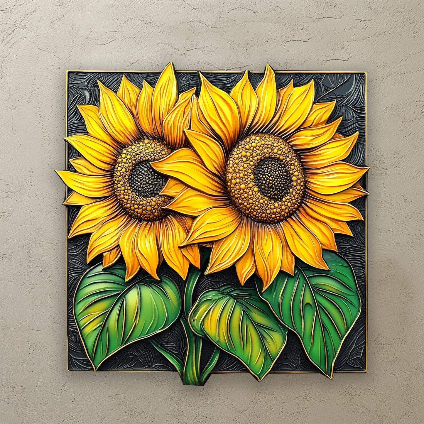 Shineful 2D Metal Sign Radiant Sunflower Duo