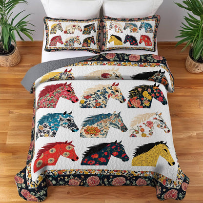 Shineful All Season Quilt 3-Piece Set Boho Stallion