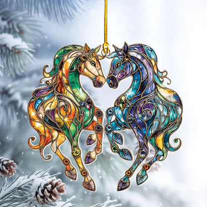 Shineful 2D Acrylic Ornament - Enchanted Horse Duo