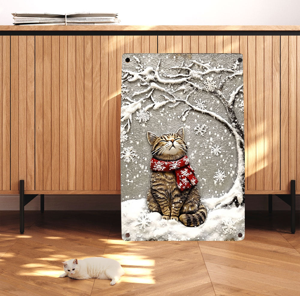 Shineful 2D Metal Sign Cozy Cat