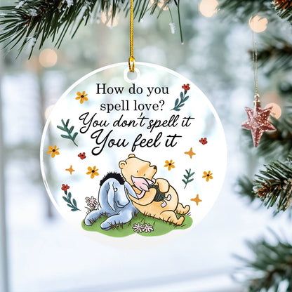 Shineful 2D Acrylic Ornament Pooh The Love